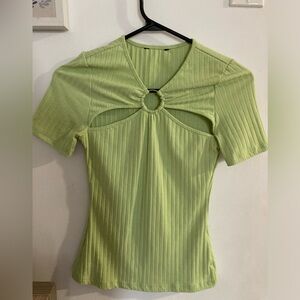 Green Top with Cut Outs 💚